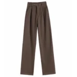 Fashion women's straight leg pants loose casual wide leg pants women straight leg small stylish senior all match all match pants