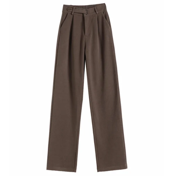 Fashion women's straight leg pants loose casual wide leg pants women straight leg small stylish senior all match all match pants