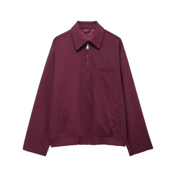 UNIZERA 2024 Autumn New Product Fashion Casual Women's Zipper Pocket Decoration Jacket Coat Lantern Mini Skirt Set
