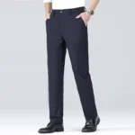 Men's spring and summer new style suit pants with trendy drape, wide legs, loose straight leg, solid color casual suit pants