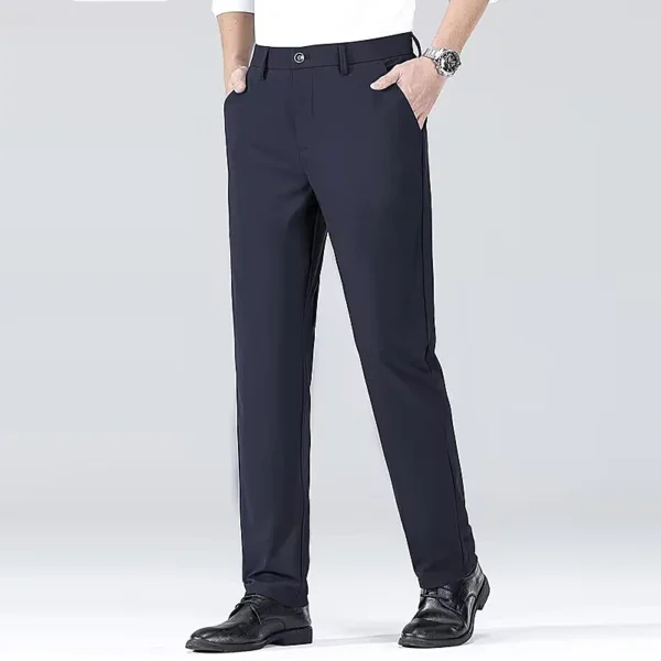 Men's spring and summer new style suit pants with trendy drape, wide legs, loose straight leg, solid color casual suit pants