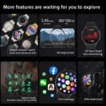 2025 New For Galaxy Watch 6 GPS Track Smart Watch Men Amoled Always Display Body Temperature Clock BT Talk Smart Watch Woman Man