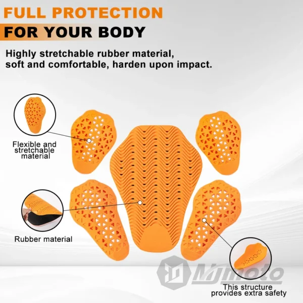 CE Motorcycle Protective Gear Insert Back Protection Motocross Jacket Protector Shoulder Pads Elbow Pad Motorcycle Equipment