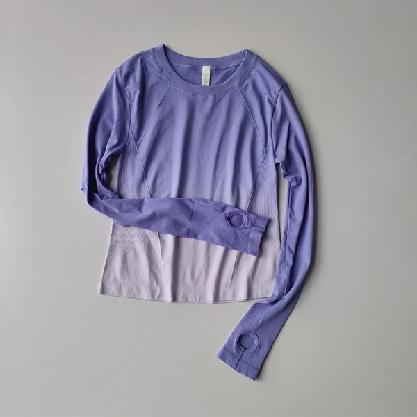 Gradual Slimming Sports T-shirt Fitness Suit Women's Tight Fitting Quick Drying Top Yoga Suit Training Slim Fitting Long Sleeves