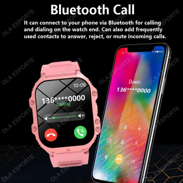 GPS Watch Tracker Outdoorsport Smart Watch Waterproof Phone Calls Heart Rate Monitor Weather Sync DIY Watch Faces Smart Bracelet