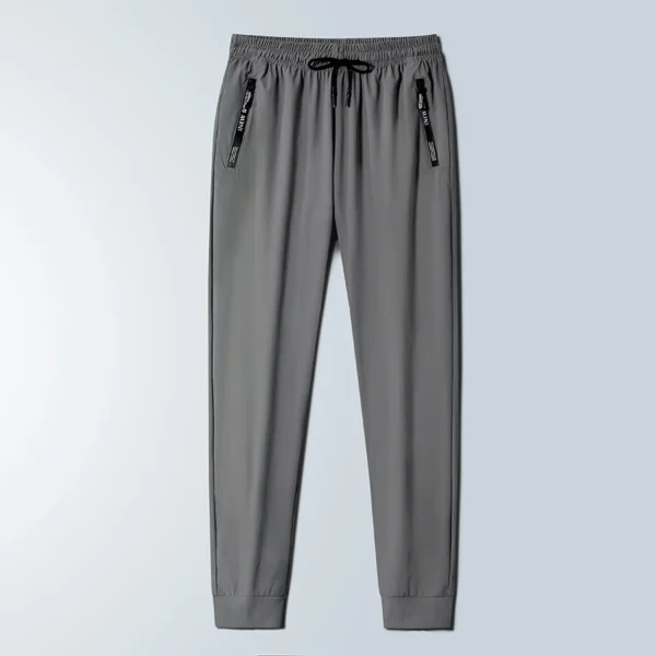 2024 New Ice Silk Pants for Men's Summer Thin Casual Pants for Men's Breathable Tight Feet Loose, High Elastic, Quick Drying Air