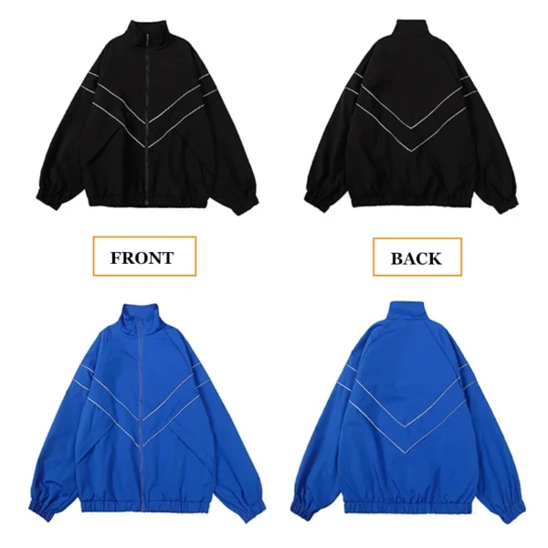 2024 Men's Jackets Streetwear Outdoor Casual Jacket Male Autumn New Trend Windbreak Coat Couple Fashion Loose Zipper Loose Tops