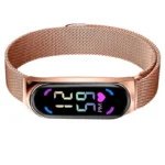 2024 New LED Women Watch Magnetic Watchband Strap Waterproof Touch Feminine Clock Fashion Digital Wristwatches