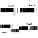 Black Shirt Stay Belt for Men Women Keep Shirt Tucked In Adjustable Elastic Non-slip Wrinkle-Proof Shirt Holder Strap Lock Belt