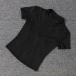 Summer High Quality Waist Slimming Training Tops Women's Quick-drying Tight Stand Collar Full Zipper Short Sleeves Yoga shirts