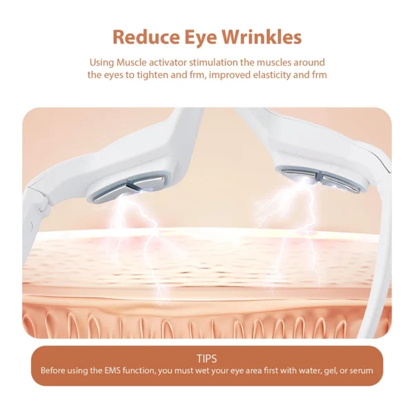3D EMS Eye Massager with Red Light