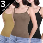 1/3 Pieces Four Seasons Thin Ladies Solid Color Joker Camisole Young Women Plus Size Comfortable and Sexy T-shirt Shirt Casual