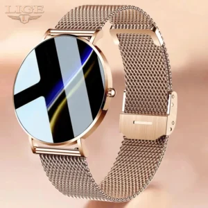 LIGE New Ultra Thin Smart Watch Women 1.36" AMOLED 360*360 HD Pixel Display Always Show Time Call Reminder Smartwatch Ladies+Box