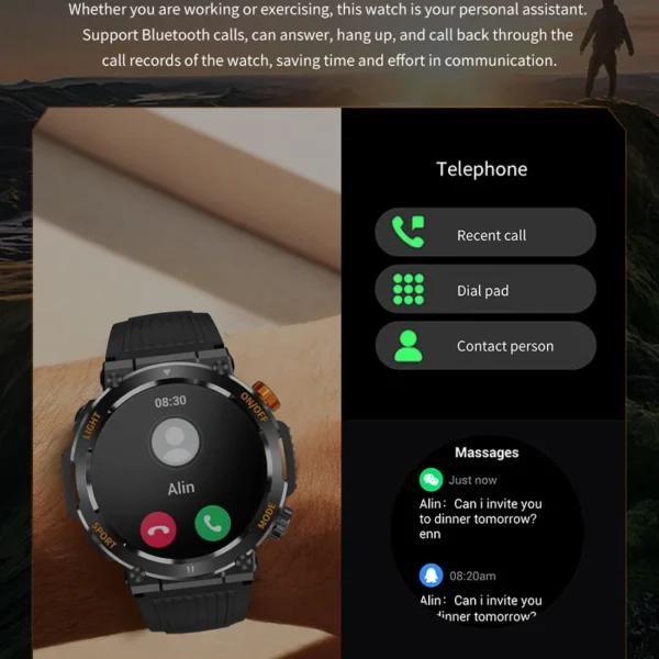 Men's Smart Watch 360 * 360 HD Touch Screen Sports Waterproof Smartwatch Health Monitoring Bluetooth Call Smart Watches