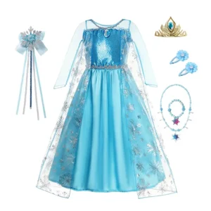 2025 Carnival Party Ball Dress, children's dress Princess dress, Cosplay Princess dress + accessories