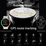 2025 New For Galaxy Watch 6 GPS Track Smart Watch Men Amoled Always Display Body Temperature Clock BT Talk Smart Watch Woman Man