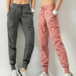 Fabric Drawstring Running Sport Joggers Women Quick Dry Athletic Gym Fitness Sweatpants with Two Side Pockets Exercise Pants