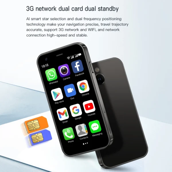 SOYES XS15 Mini Smartphone 3.0" Android8.1 Quad-core 2GB RAM 16GB ROM Dual SIM Standby 3G Network Small Phone