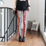DOIAESKV Fashion Leggings Sexy Casual and Colorful Leg Warmer Fit Most Sizes Leggins Pants Trousers Woman's Leggings