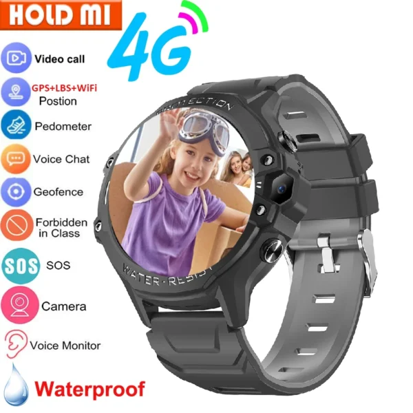 Smart Watch Kids 4G GPS WIFI Location SOS Video Call Remote Monitor IP67 Waterproof Smart Phone Watch Smartwatch Children Gifts