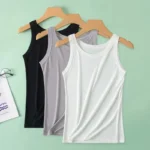 1/3 Pieces Four Seasons Thin Ladies Solid Color Joker Camisole Young Women Plus Size Comfortable and Sexy T-shirt Shirt Casual