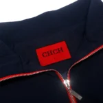 Men's Baseball Jacket Spring Thin Zipper Stand Collar Top Navy Blue Student Sports Jacket