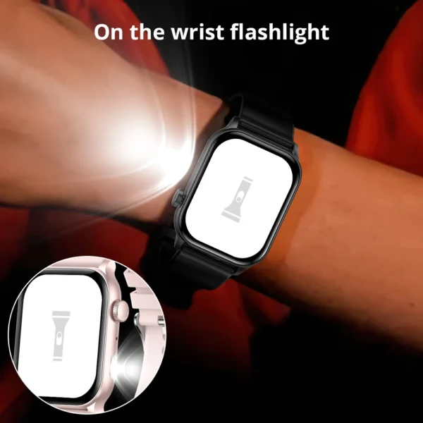 2024 COLMI P78 1.95'' HD AMOLED Smartwatch Flashlight Voice Calling 100+ Sports Modes Health Monitoring Smart Watch Men Women