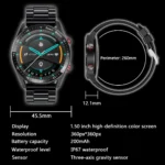 2025 New Voice Call Smart Watch Men GT Series 1.53 inch AMOLED Screen Sports Watch ECG+PPG Health Smartwatch For Android IOS
