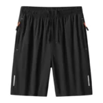 2024 Casual Sports Shorts for Men's Summer Ice Silk Breathable Loose Large Size Cool and Quick Drying Fashion Elastic Casua