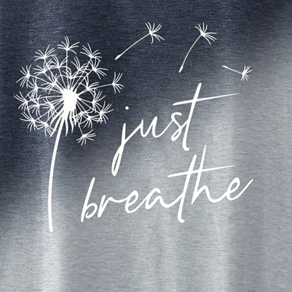 2025 New Spring Summer Women's T Shirt--Dandelion Gradient Printed Top Fashion Clothing Short Sleeve Matching Clothes