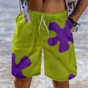 Fashionable New Youth Popular Sweatpants Simple Men's Five-Quarters Thin Loose Seaside Vacation Summer Casual