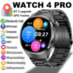GT4 Pro Health Smart Watch Men 360*360 AMOLED Screen NFC GPS Tracker Compass BT call Blood oxygen IP68 Sport Smartwatch 2025New