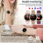 2024 New Gold Luxury Smart Watch Women 1.32Inch HD Screen Sports Custom Dial Heart Rate Voice Call Smart watch For Gift Ladies