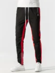 Men Sweatshirts Jogging Pants Men Casual Pants Men Stylish Color Block Zip Pockets Drawstring Sports Skinny Pants Trousers Pants