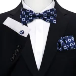 3pcs Bow Tie For Men Bowtie Handkerchief Cufflink Set For Shirts Fit Business Wedding Butterfly Paisley Pocket Square Bowtie Man