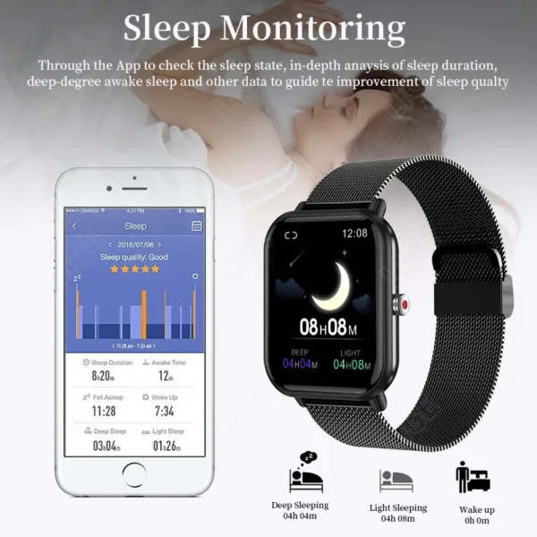 2024 New Body Temperature Monitor Watch Men Smart Watch Sports Music Playback Waterproof SmartWatch Heart Rate Blood Pressure
