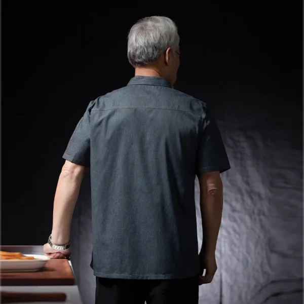 Men Head Chef Food service Kitchen Cooking Costume Pizzaiolo Cook Uniform Restaurant Chef's Jackets Bakery Cafe Working Clothes