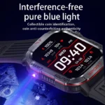 2025 New LED Flashlight Smart Watch Men Bluetooth Call Waterproof 600mAh Large Battery Smartwatch Heart Rate Monitor Smart Watch
