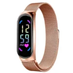 2024 New LED Women Watch Magnetic Watchband Strap Waterproof Touch Feminine Clock Fashion Digital Wristwatches