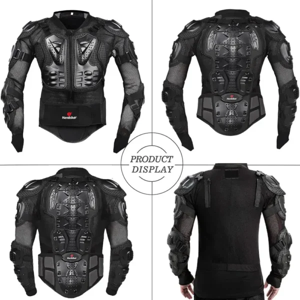 HEROBIKER Motocross Jacket Men Body Armor Motorcycle Armor Bicycle Racing Jacket Riding Motorbike Moto Protection S-5XL