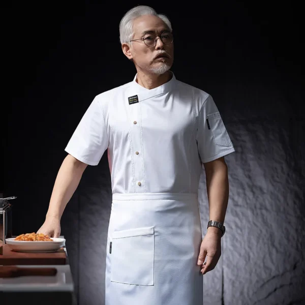 Men Head Chef Food service Kitchen Cooking Costume Pizzaiolo Cook Uniform Restaurant Chef's Jackets Bakery Cafe Working Clothes