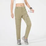JNLN Hiking Pants Women 4-Way Stretch Waterproof Summer Cargo Pants Trekking Climbing Camping Outdoor Sports Mountain Trousers