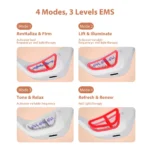 3D EMS Eye Massager with Red Light