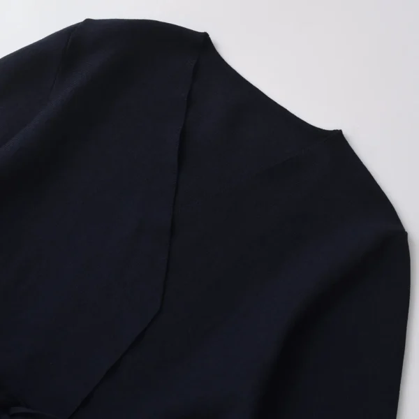TRAFSHE Spring Women Shoulder Pad Belt Knit Blazer Women Retro V-neck Long Sleeve Versatile Female Coat Women Clothes 9598/128