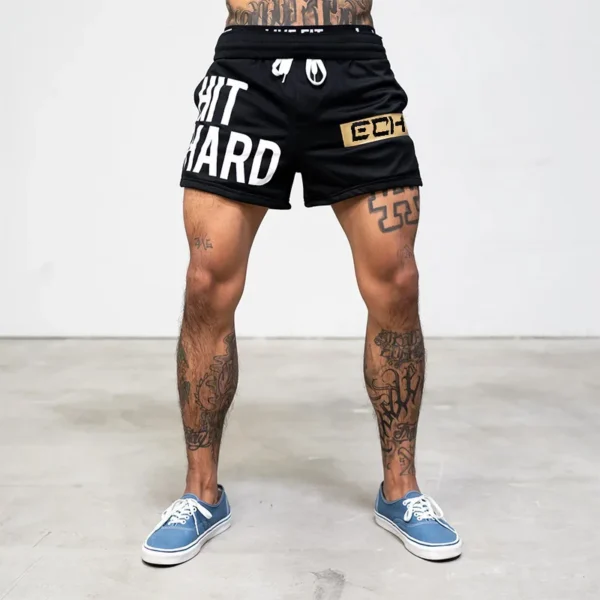 Cross-border New Quick-drying Sports Shorts Men's Mesh Elastic Fitness Outdoor Running Training Beach Pants Breathable