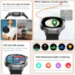 For Huawei Watch GT5 Pro Smart Watch 1.53 Inch HD AMOLED Screen NFC GPS Tracker Bluetooth Call Health Monitoring Watch Men Women