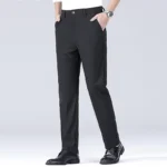Men's spring and summer new style suit pants with trendy drape, wide legs, loose straight leg, solid color casual suit pants