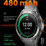New Smart Watch GPS Sports Compass Altitude Air Pressure Blue Tooth Call 3ATM Waterproof Health AMOLED Screen Smartwatch 480Mah