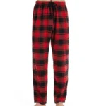 Fashion Casual Checked Red Tartan Pajama Pants Soft Comfortable Elastic Waistband New Men's Checkered Sleepwear Home Lounge Pant