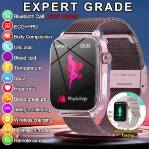 2025 New ECG+PPG Monitoring Smart Watch Women Blood pressure Blood Lipid Uric Acid Women Menstrual Health Tracker Smartwatches
